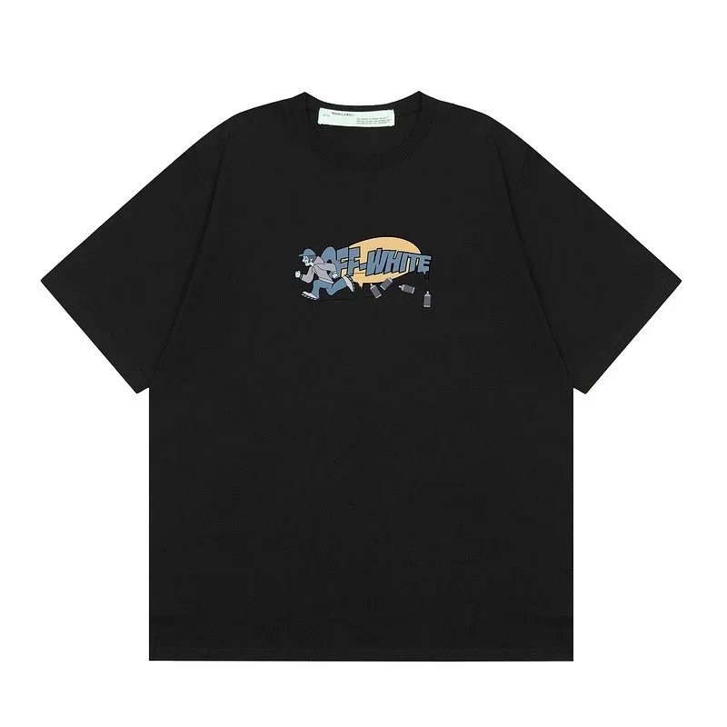 Off-White T-Shirts Graphic Print — F61 black