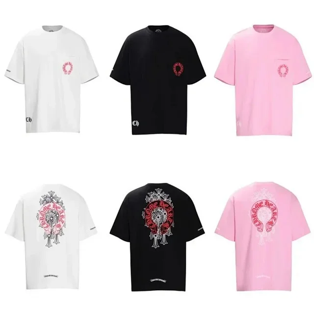 Chrome Hearts T-Shirts Short-Sleeve T-Shirt with Cross Graphic Print product detail image 2