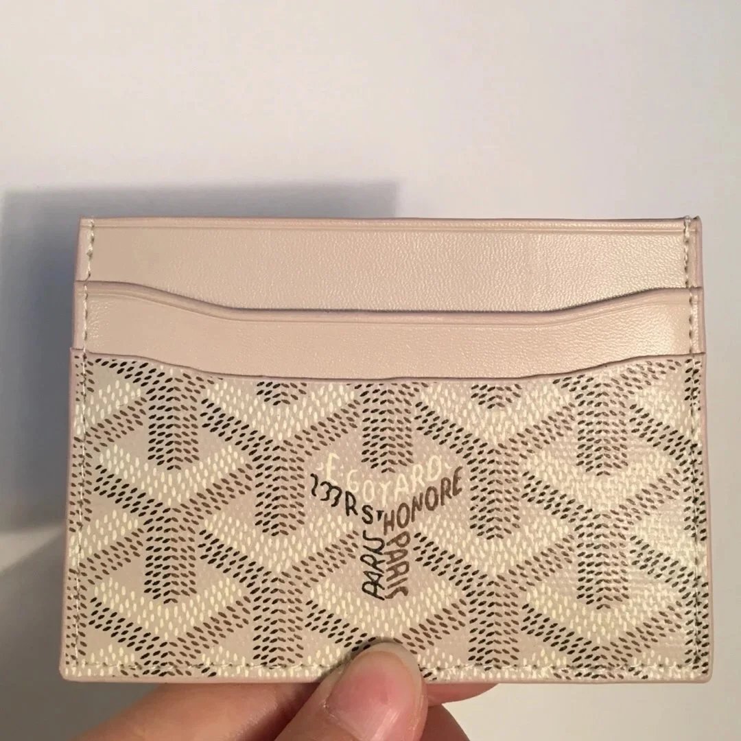 Goyard Wallets & Card Holders Chevron Canvas Holder — Off-white