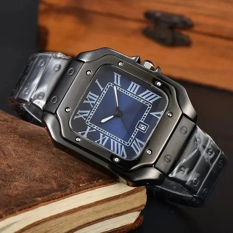 Cartier Watches Santos de square Roman-numeral watch — 12