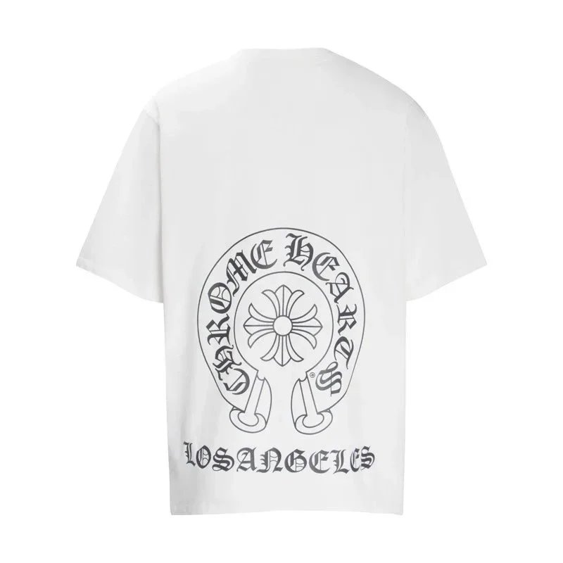 Chrome Hearts T-Shirts Short-Sleeve T-Shirt with Cross Graphic Print — 6003 white