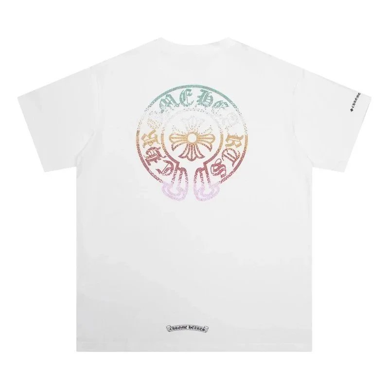 Chrome Hearts T-Shirts Short-Sleeve T-Shirt with Cross Graphic Print — 6021 White