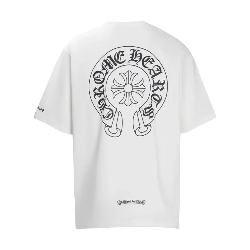 Chrome Hearts T-Shirts Short-Sleeve T-Shirt with Cross Graphic Print — 6013 white