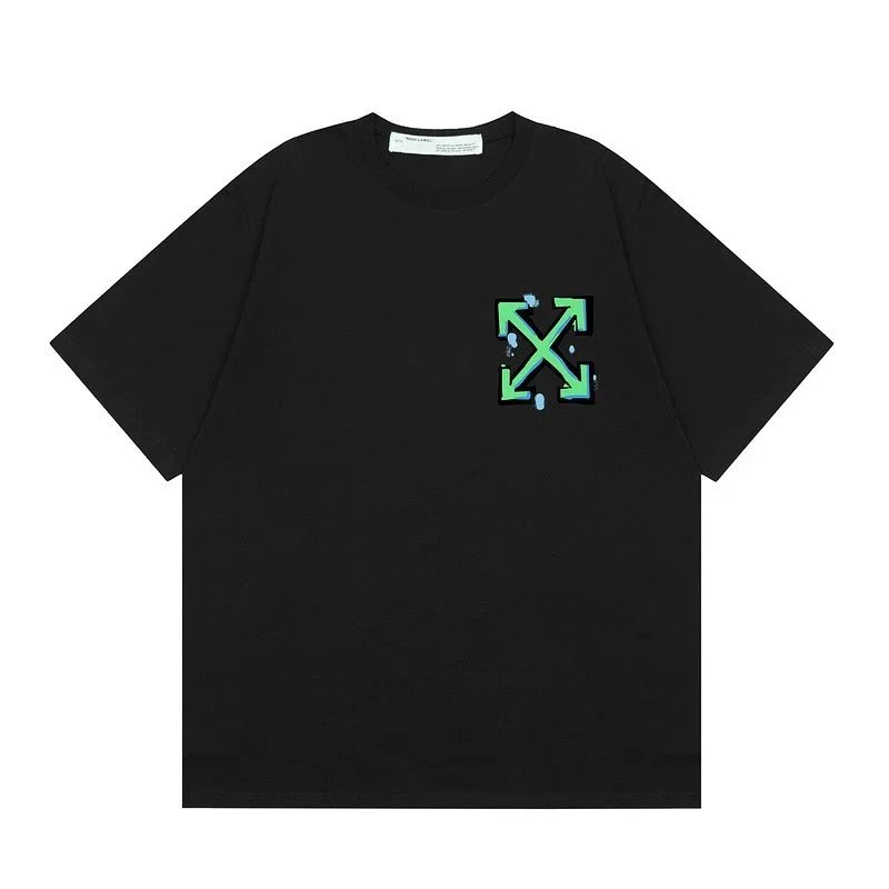 Off-White T-Shirts Graphic Print — F40 black