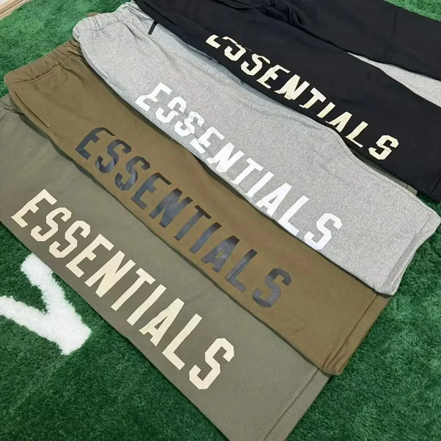 Fear of God Essentials Trousers Wide-Leg Drawstring with Vertical Leg Print product detail image 6
