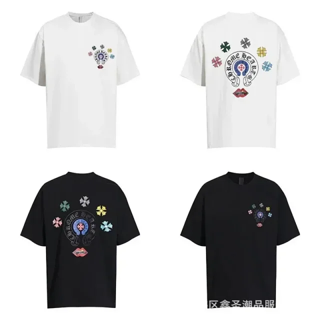Chrome Hearts T-Shirts Short-Sleeve T-Shirt with Cross Graphic Print product detail image 10