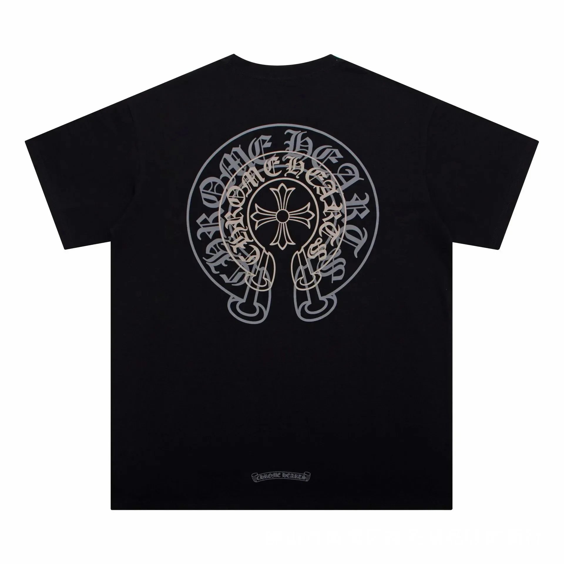 Chrome Hearts T-Shirts Short-Sleeve T-Shirt with Cross Graphic Print — 6026 black