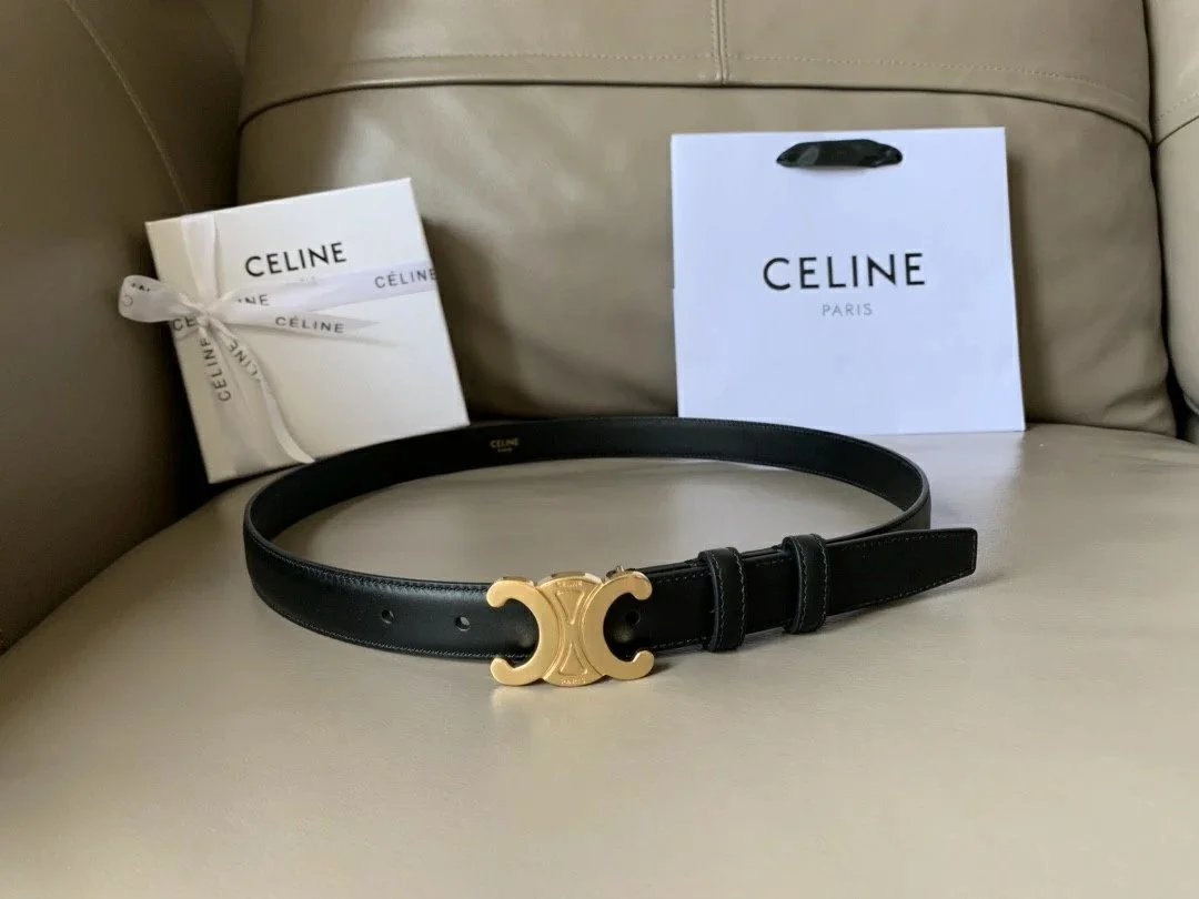 CELINE Belts Triomphe buckle belt image 15