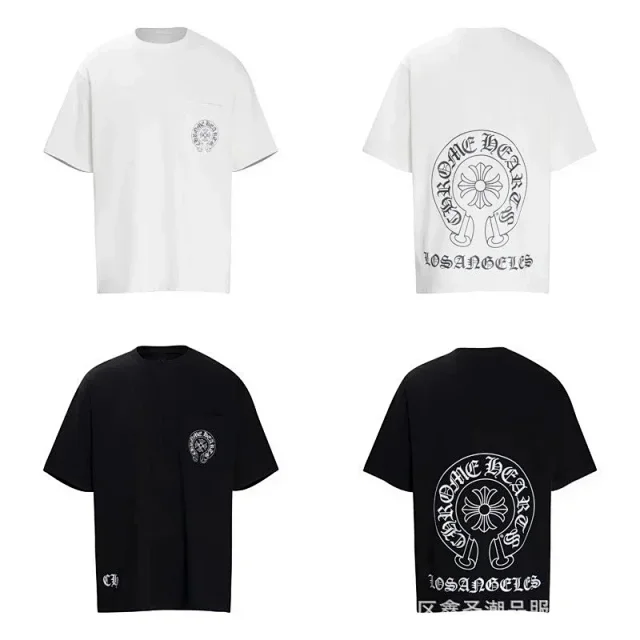 Chrome Hearts T-Shirts Short-Sleeve T-Shirt with Cross Graphic Print product detail image 4
