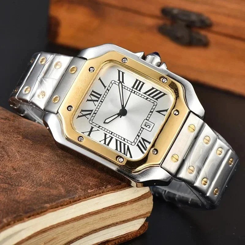 Cartier Watches Santos de square Roman-numeral watch — 2