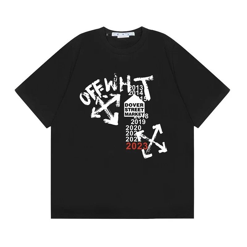 Off-White T-Shirts Graphic Print — F63 black