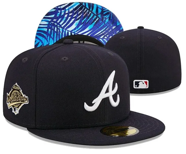 New Era Hats 59FIFTY Atlanta Braves flat-brim fitted cap product detail image 6