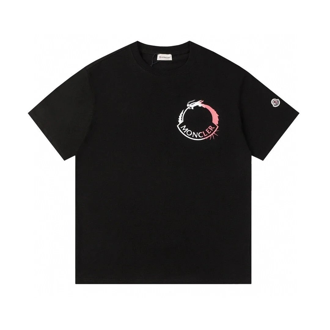 Moncler T-Shirts Logo-Print Crewneck T-Shirt — 819 black