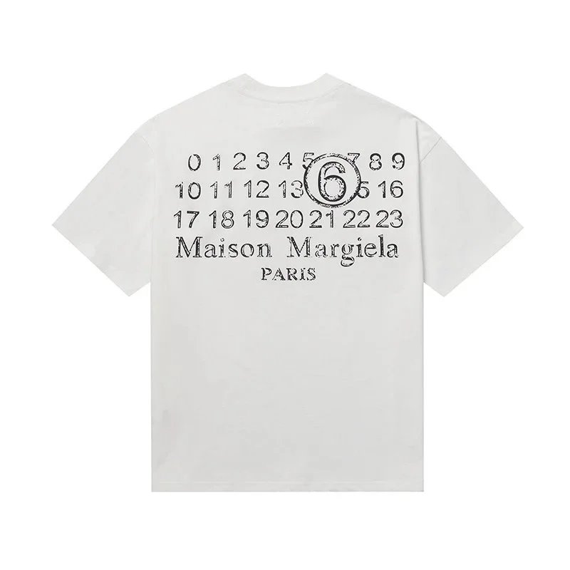Maison Margiela T-Shirts Crew Neck Graphic — 601 White