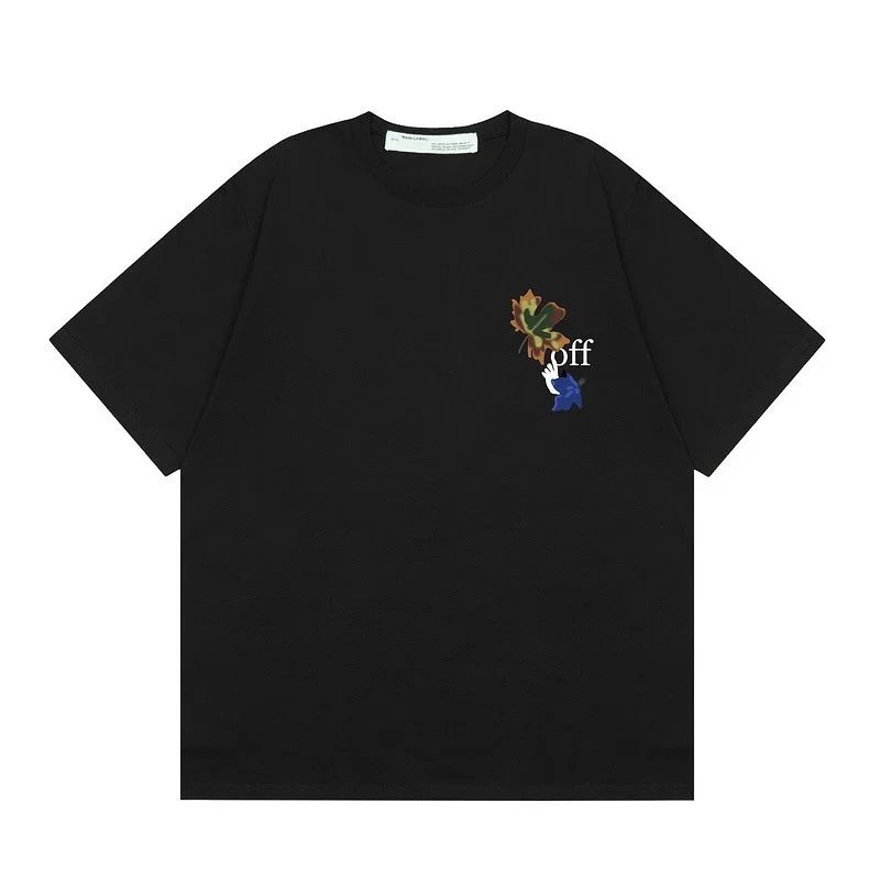 Off-White T-Shirts Graphic Print — F52 black