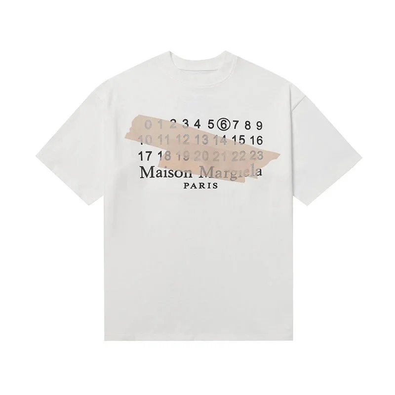 Maison Margiela T-Shirts Crew Neck Graphic — 609 White
