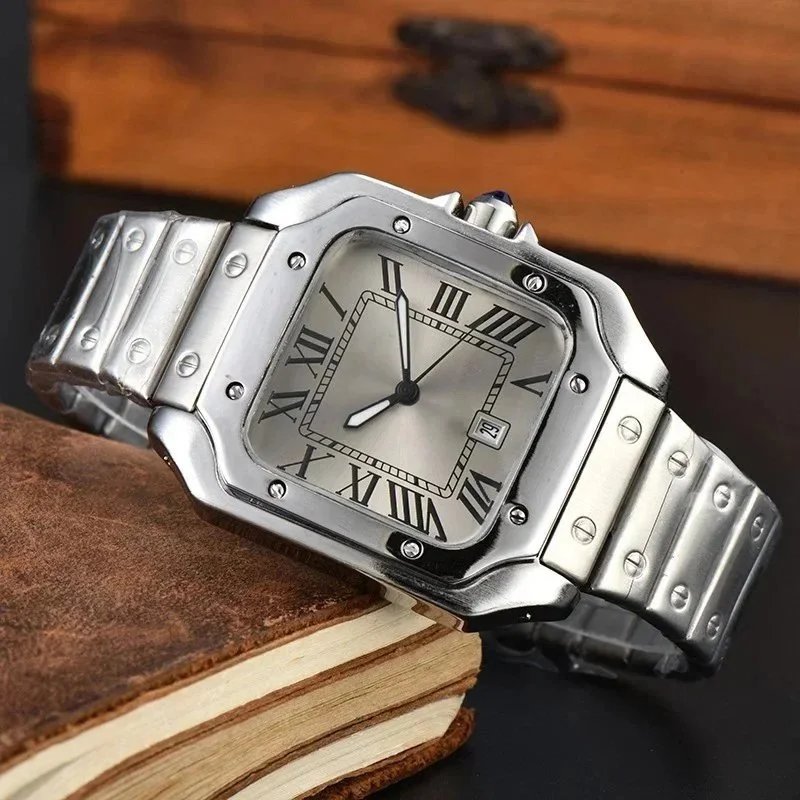 Cartier Watches Santos de square Roman-numeral watch — 24