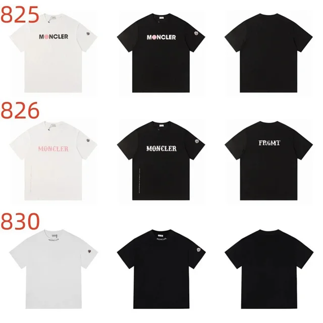 Moncler T-Shirts Logo-Print Crewneck T-Shirt product detail image 6