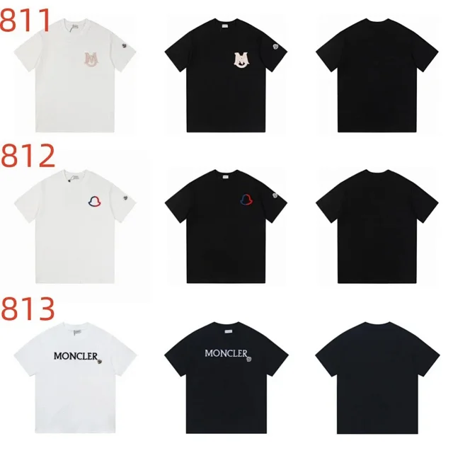 Moncler T-Shirts Logo-Print Crewneck T-Shirt product detail image 3