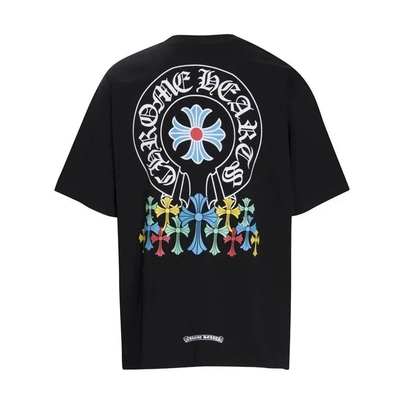 Chrome Hearts T-Shirts Short-Sleeve T-Shirt with Cross Graphic Print — 6011 Black
