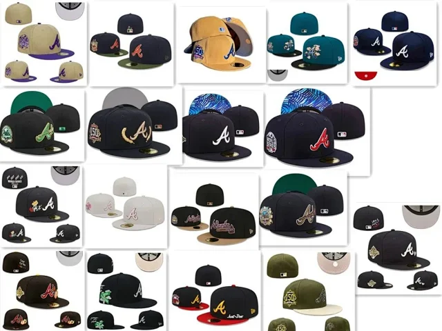 New Era Hats 59FIFTY Atlanta Braves flat-brim fitted cap product detail image 3
