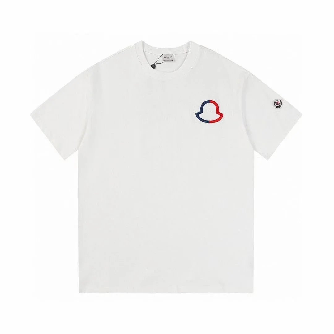 Moncler T-Shirts Logo-Print Crewneck T-Shirt — 812 white