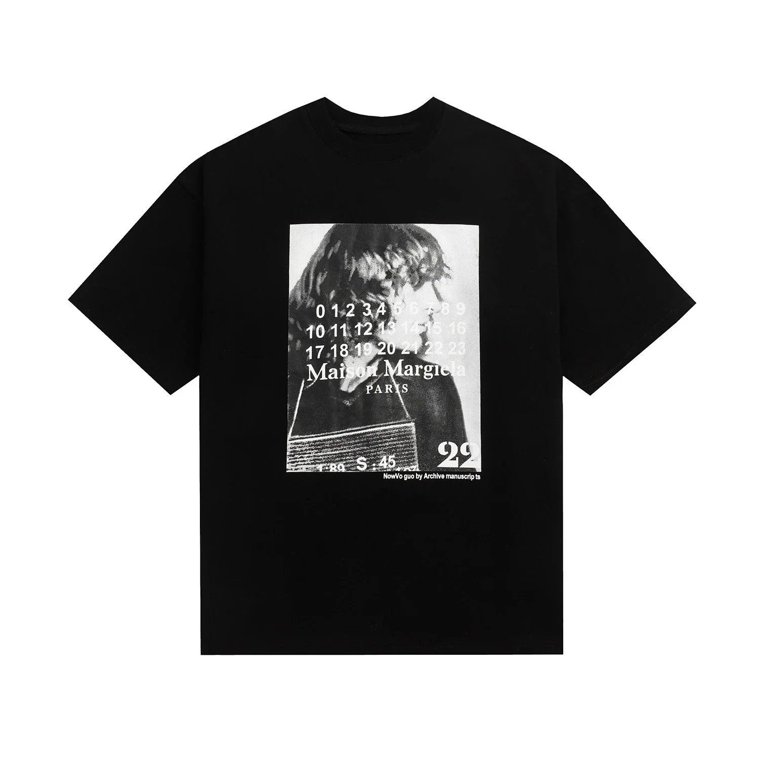 Maison Margiela T-Shirts Crew Neck Graphic — 624 Black