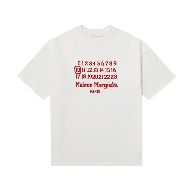 Maison Margiela T-Shirts Crew Neck Graphic — 607 White