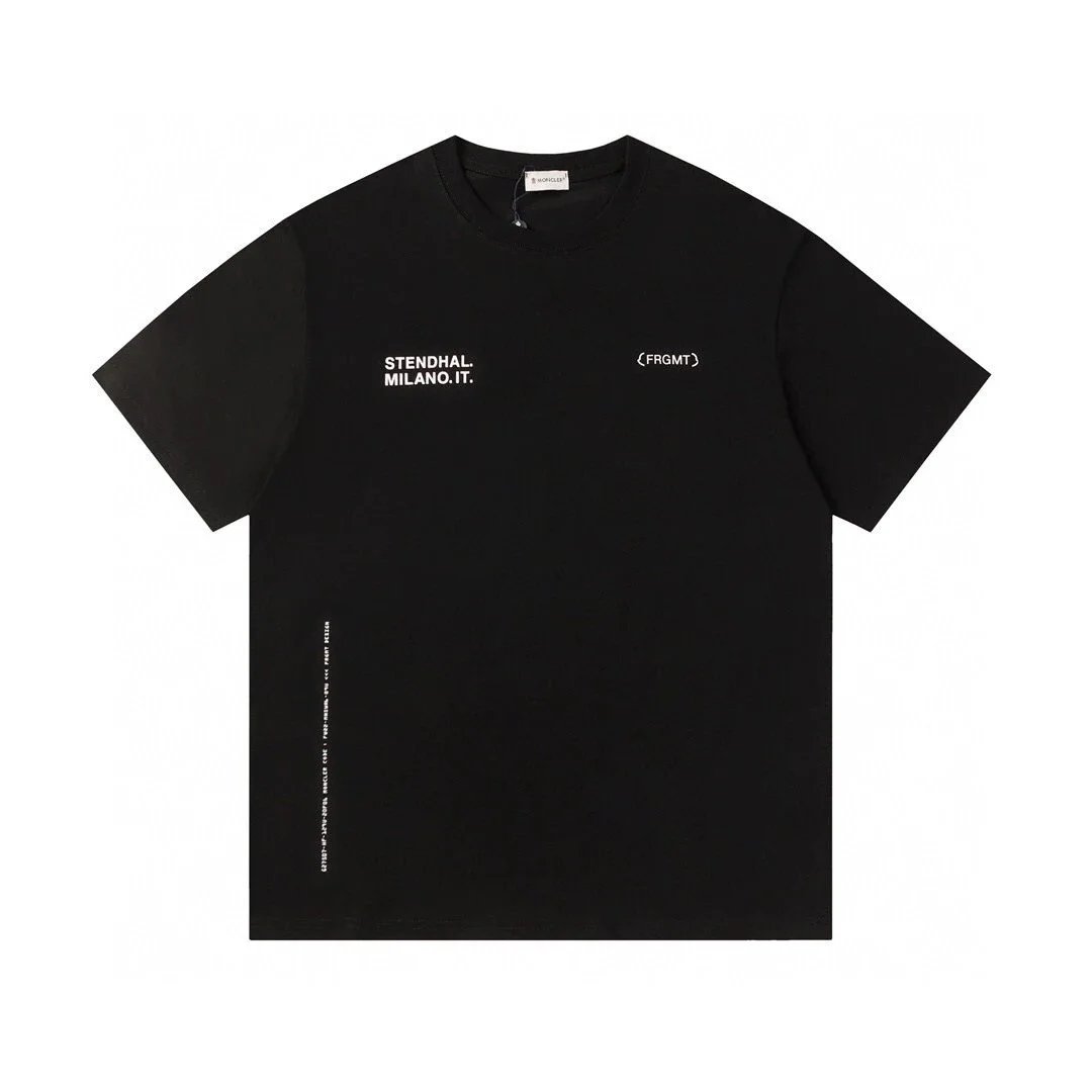 Moncler T-Shirts Logo-Print Crewneck T-Shirt — 823 black