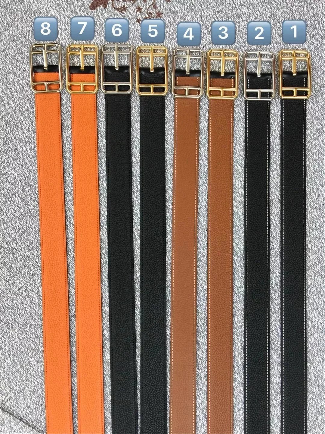 Unbranded Belts Pebbled Leather Pin Buckle Belt image 2