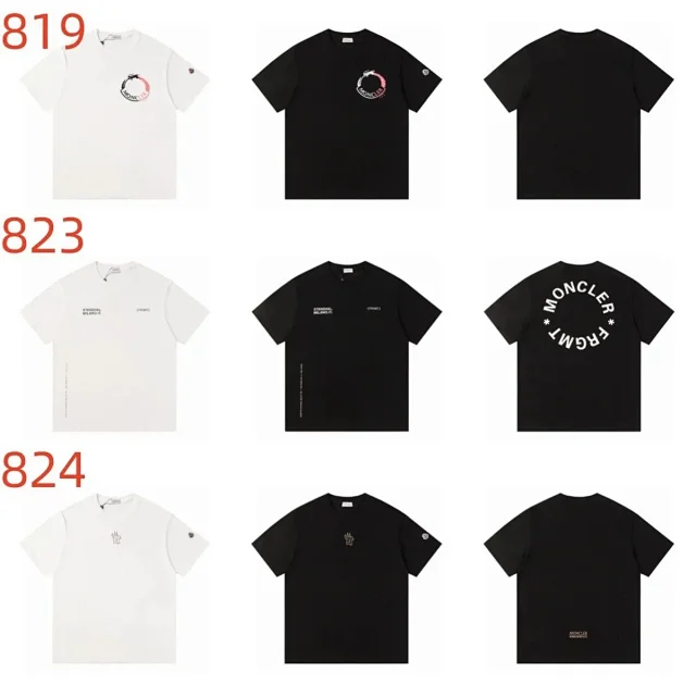 Moncler T-Shirts Logo-Print Crewneck T-Shirt product detail image 5