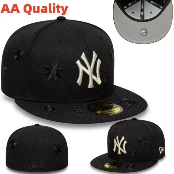New York Yankees Hats Fitted Flat-Brim Baseball Cap image 2