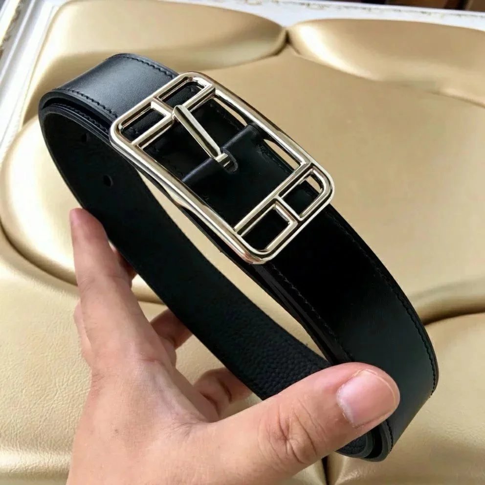 Unbranded Belts Pebbled Leather Pin Buckle Belt — Black with silver buckle (please note your waist size or height and weight when placing your order)