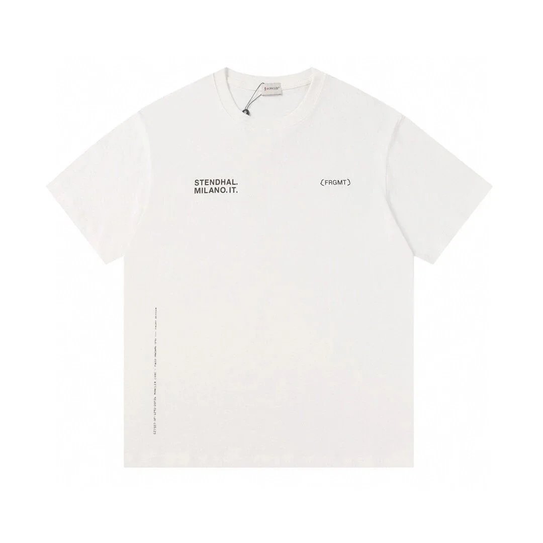 Moncler T-Shirts Logo-Print Crewneck T-Shirt — 823 white