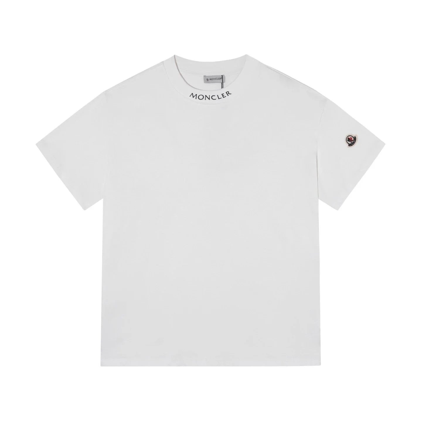 Moncler T-Shirts Logo-Print Crewneck T-Shirt — 830 white