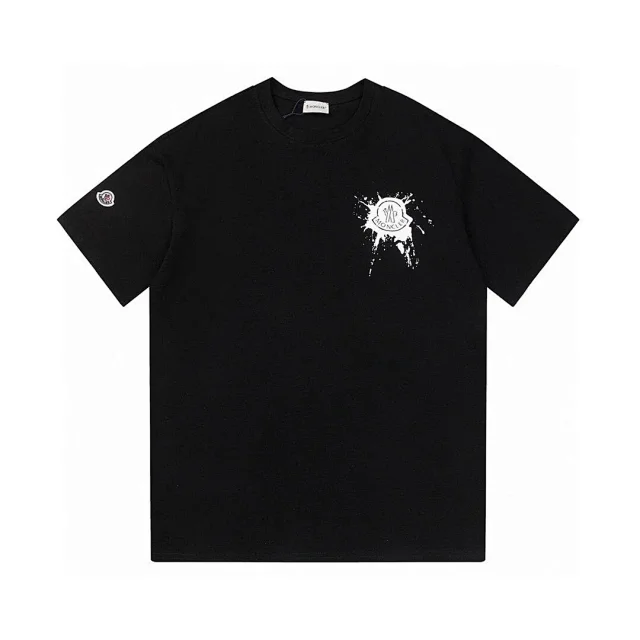 Moncler T-Shirts Logo-Print Crewneck T-Shirt product detail image 7