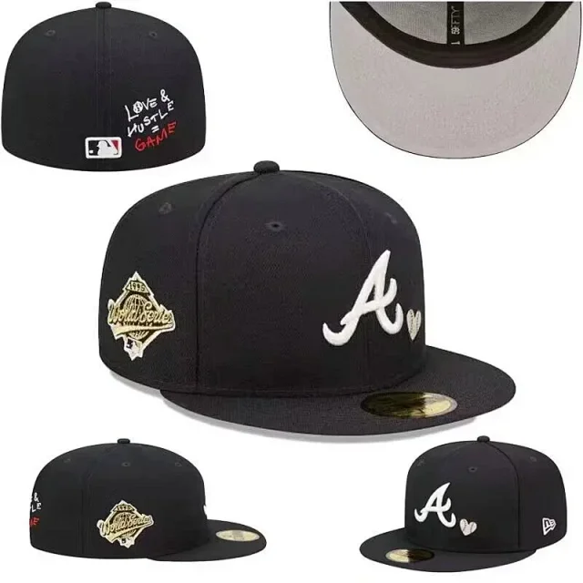 New Era Hats 59FIFTY Atlanta Braves flat-brim fitted cap product detail image 4