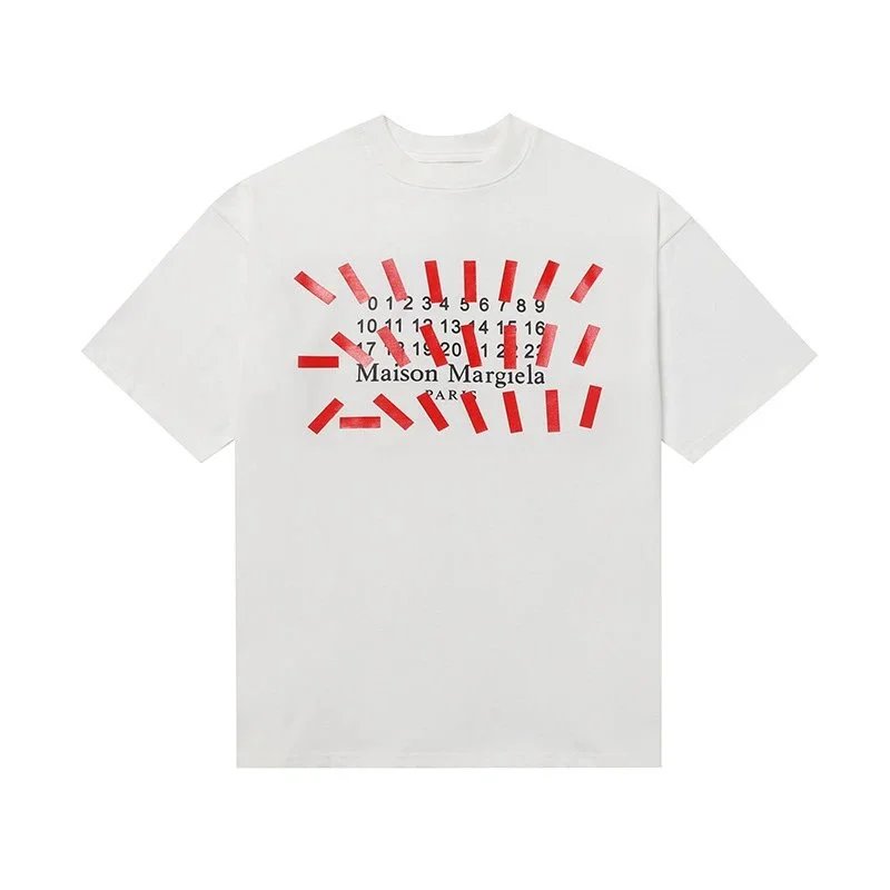 Maison Margiela T-Shirts Crew Neck Graphic — 605 White