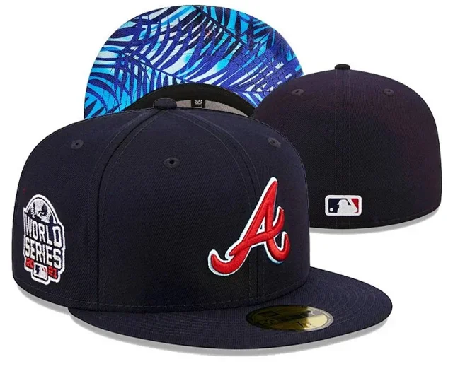 New Era Hats 59FIFTY Atlanta Braves flat-brim fitted cap product detail image 5