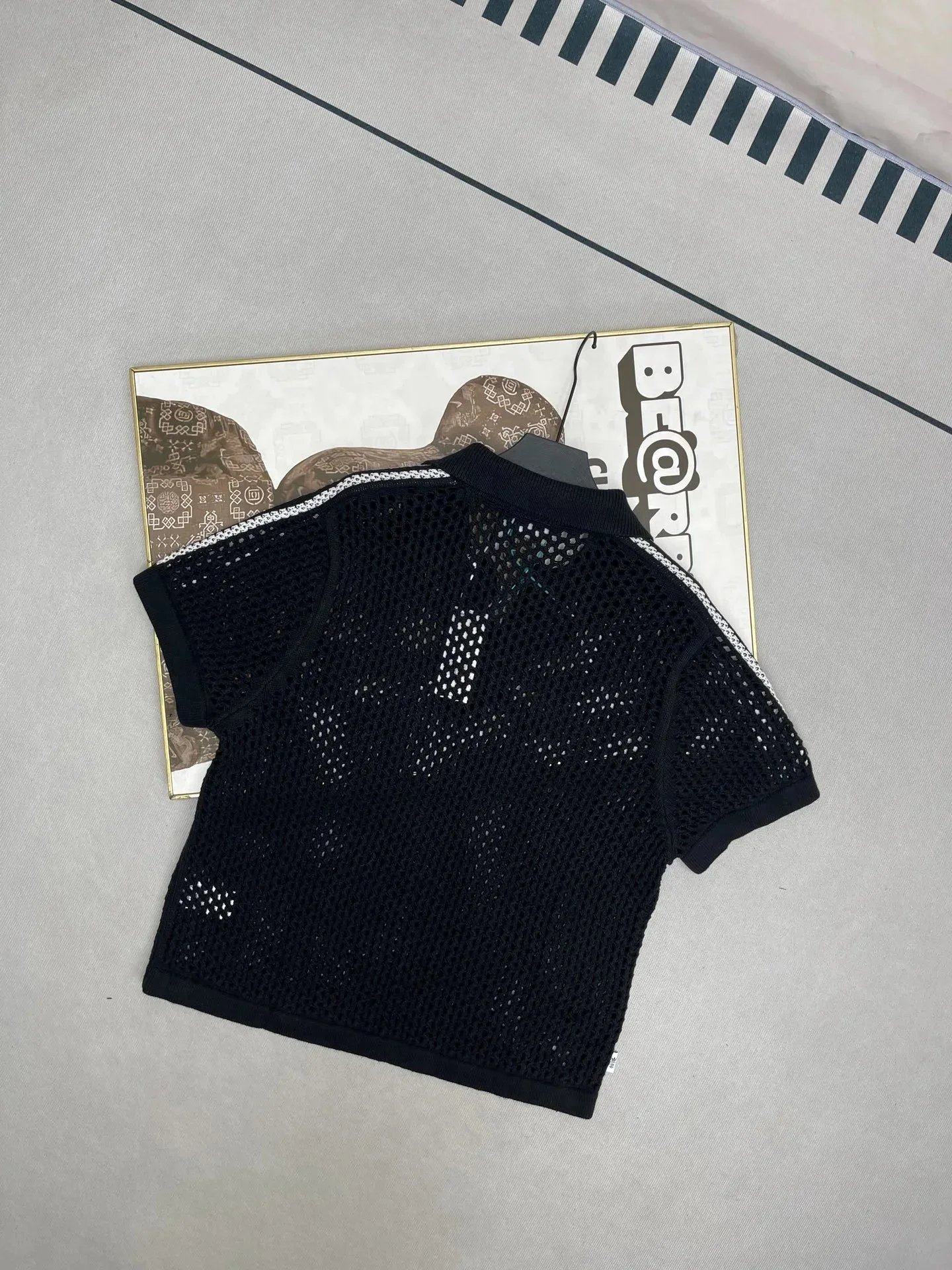 adidas Knitwear Crochet-knit short-sleeve polo image 3