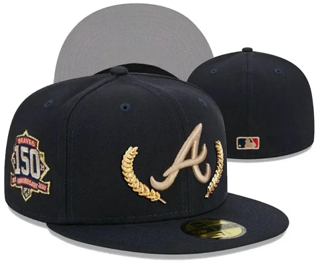 New Era Hats 59FIFTY Atlanta Braves flat-brim fitted cap product detail image 9