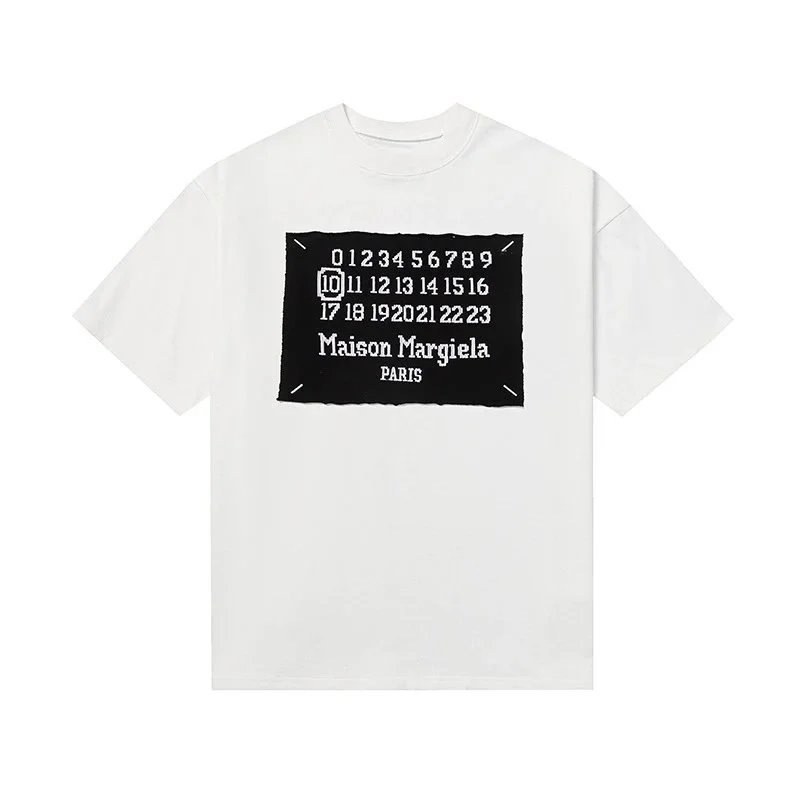 Maison Margiela T-Shirts Crew Neck Graphic — 608 White
