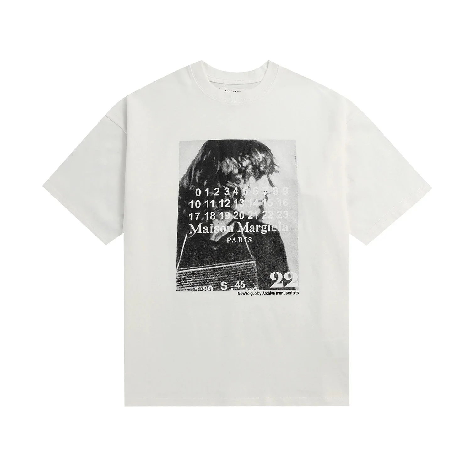 Maison Margiela T-Shirts Crew Neck Graphic — 624 White