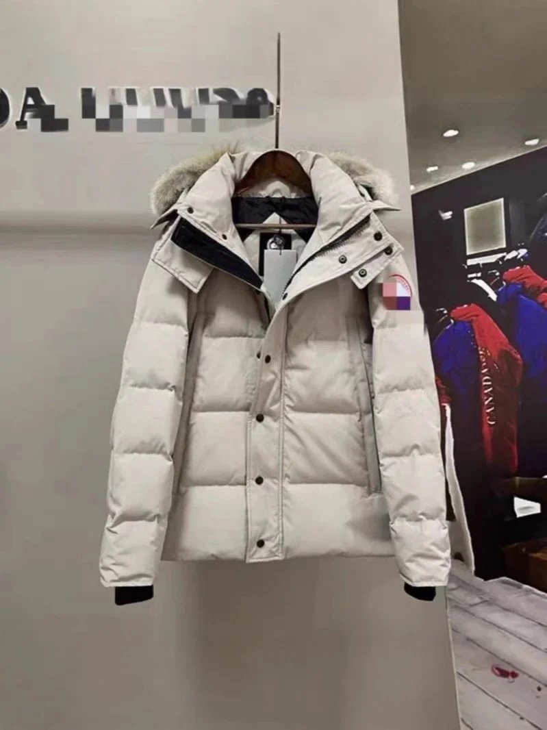鹅家毛领大口袋男女同款派克棉服户外加厚保暖中长款连帽棉衣 10