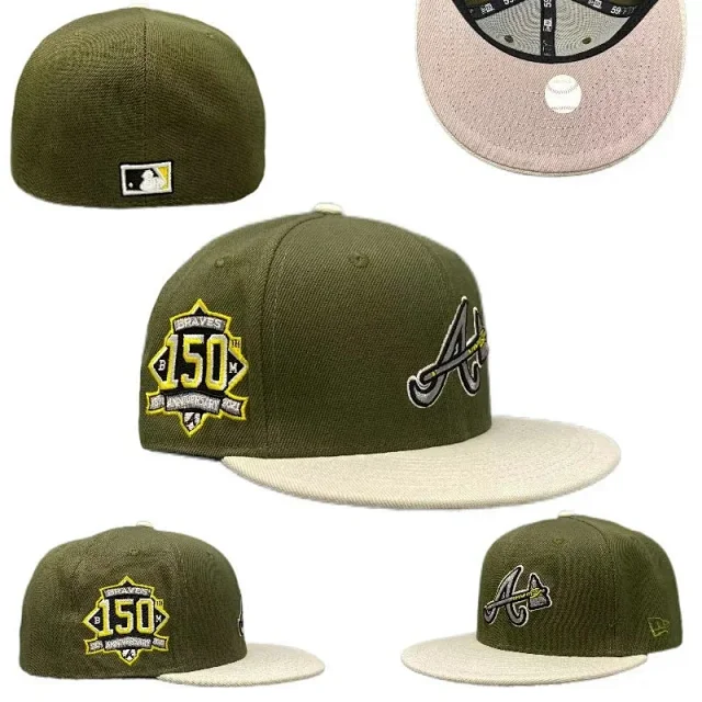 New Era Hats 59FIFTY Atlanta Braves flat-brim fitted cap product detail image 8