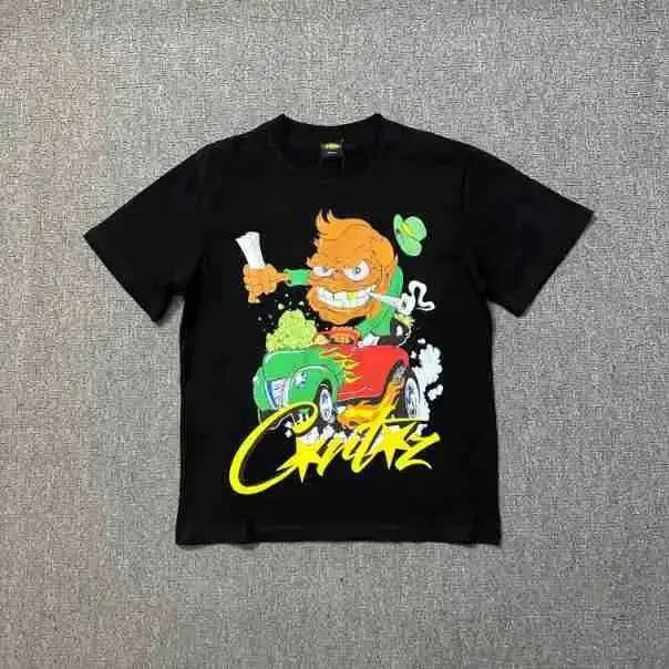 Corteiz T-Shirts Graphic Print — Style D (Black)