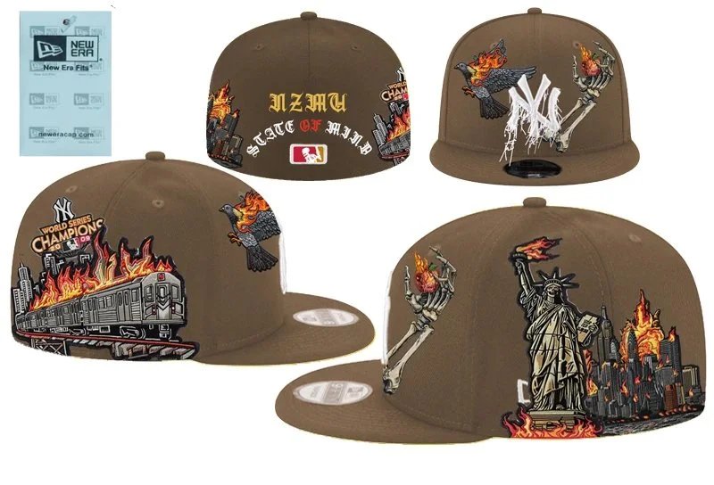 New Era Hats Fitted flat-brim York Yankees cap with embroidered patches image 7