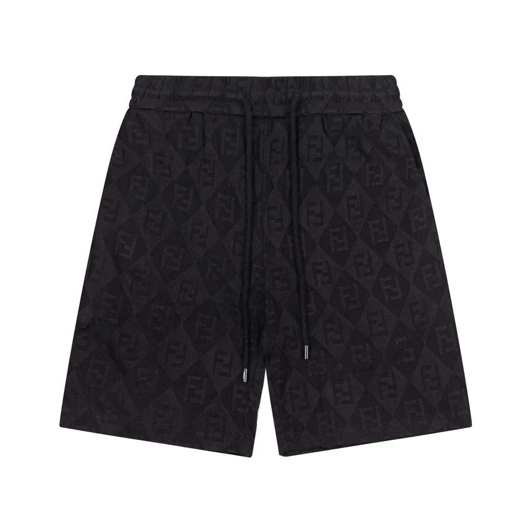 Fendi Shorts FF Jacquard Drawstring — 1