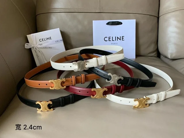CELINE Belts Triomphe buckle belt product detail image 1