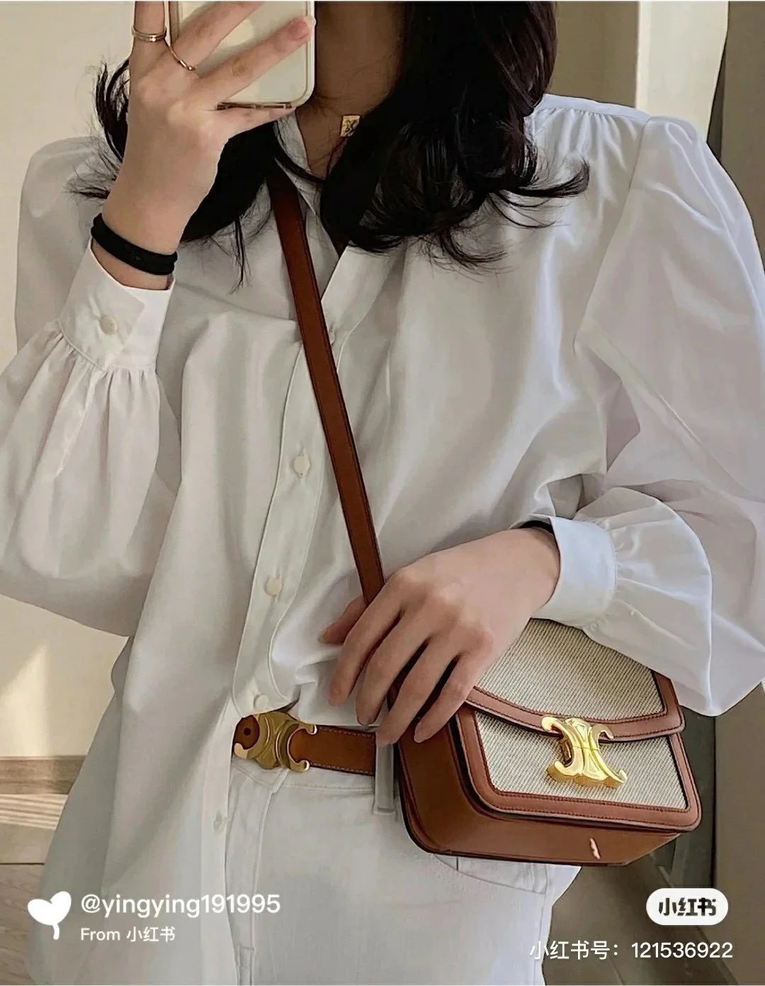 CELINE Belts Triomphe buckle belt image 5